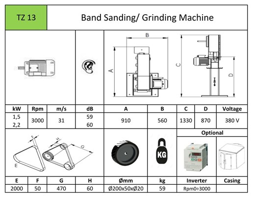 Band Sanding/ Grinding Machine - TZ13