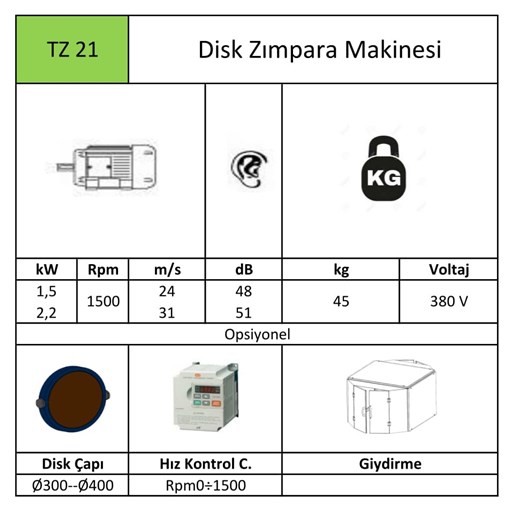 Disk Zımpara Makinası - TZ21