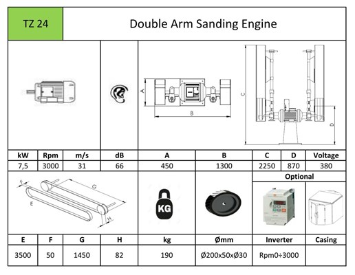 Double Armed Sanding Engine TZ24