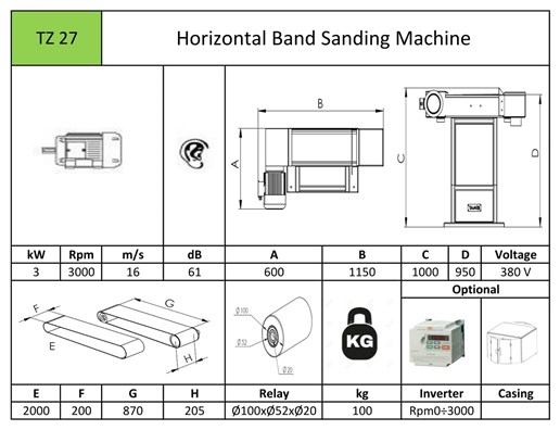 Horizontal Band Sanding Machine TZ27