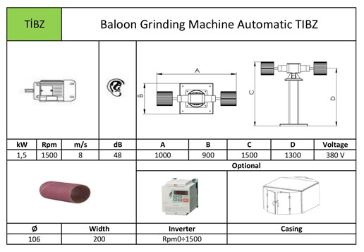 Baloon Grinding Machine Automatic TIBZ