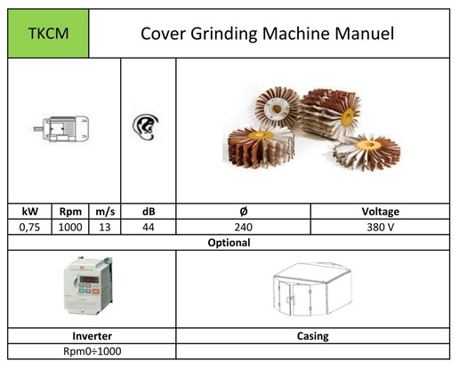 Cover Grinding Machine Manuel TKCM  