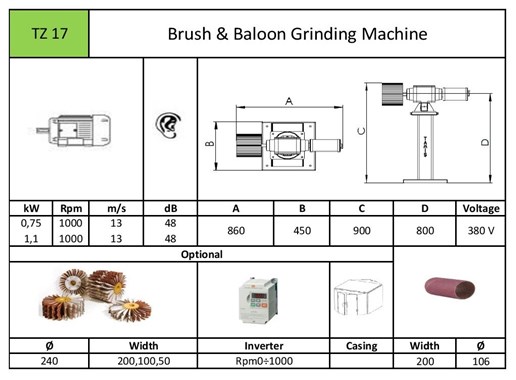 Brush & Baloon Grinding Machine - TZ17