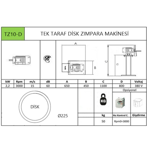 One Side Disc Grinding Machine TZ10-D