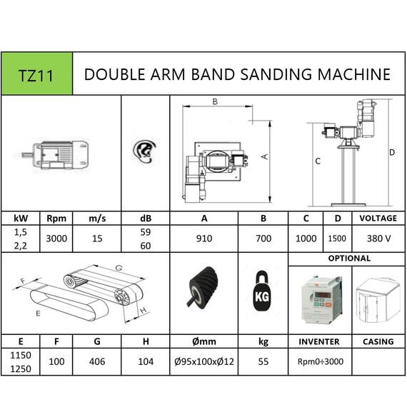 Double Armed Sanding & Grinding Machine TZ11